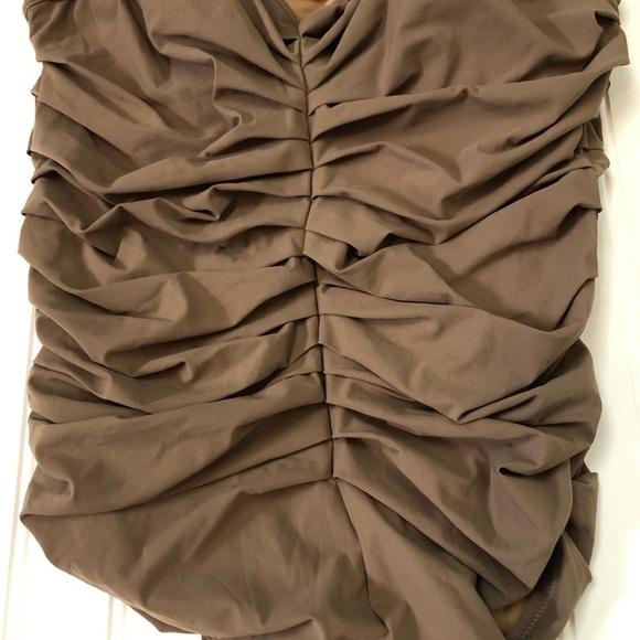 Goldsign Hutton Ruched Nude Strappy Bodysuit size Medium - Picture 7 of 15